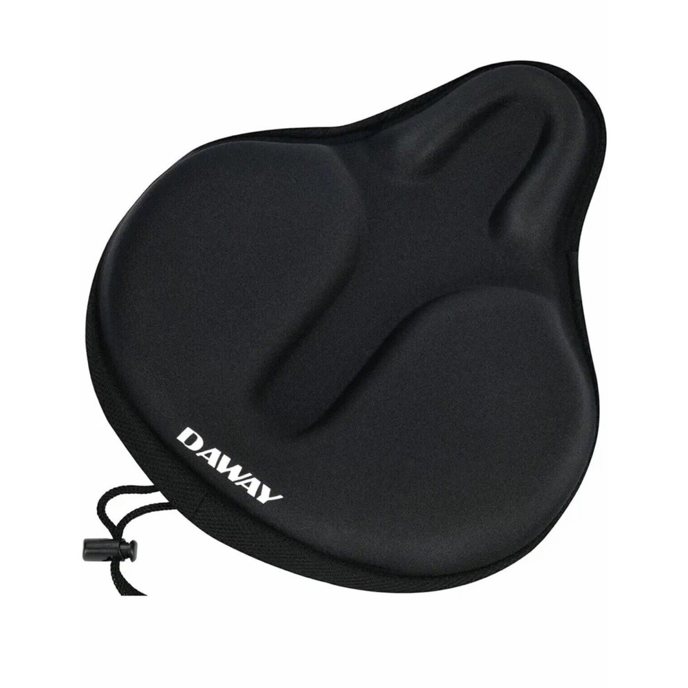 DAWAY NEW Exercise Bike Seat Cushion Cover Large Wide Foam & Gel Padded